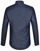 Winning Spirit-Ascot Mens Long Sleeve Dot  Jacquard Stretch Shirt-M7400L
