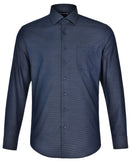 Winning Spirit-Ascot Mens Long Sleeve Dot  Jacquard Stretch Shirt-M7400L