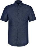 Winning Spirit-Ascot Mens Short Sleeve Dot Jacquard Stretch Shirt-M7400S