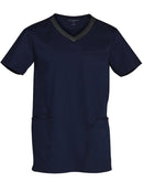 Winning Spirit-Mens V-Neck Contrast Trim Scrub Top-M7650