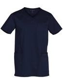 Winning Spirit-Mens V-Neck Contrast Trim Scrub Top-M7650