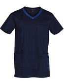 Winning Spirit-Mens V-Neck Contrast Trim Scrub Top-M7650