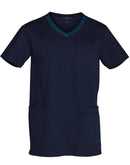 Winning Spirit-Mens V-Neck Contrast Trim Scrub Top-M7650
