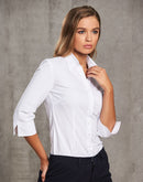 Winning Spirit- Women's Cotton/Poly Stretch 3/4 Sleeve Shirt-M8020Q