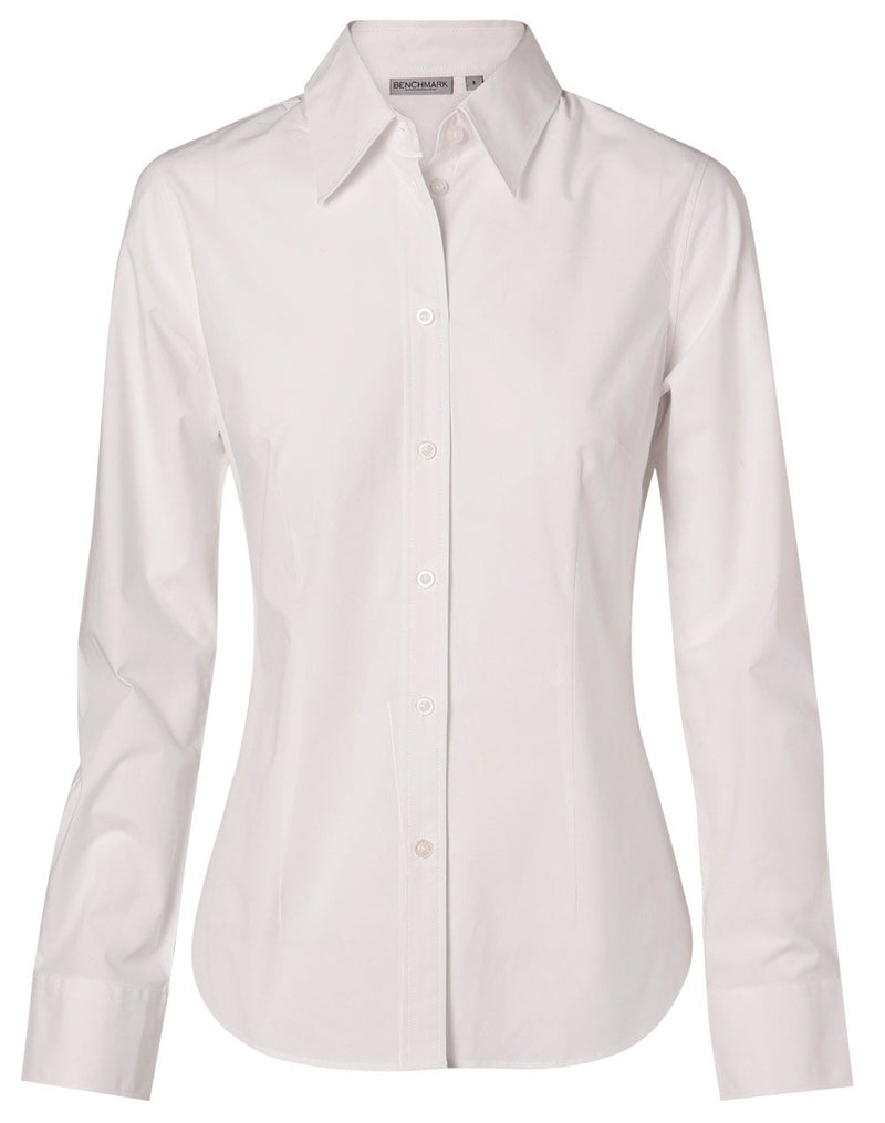 Winning Spirit -Women's Fine Twill Long Sleeve Shirt-M8030L