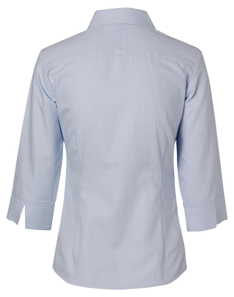 Winning Spirit -Women's Mini Herringbone 3/4 Sleeve Shirt-M8113