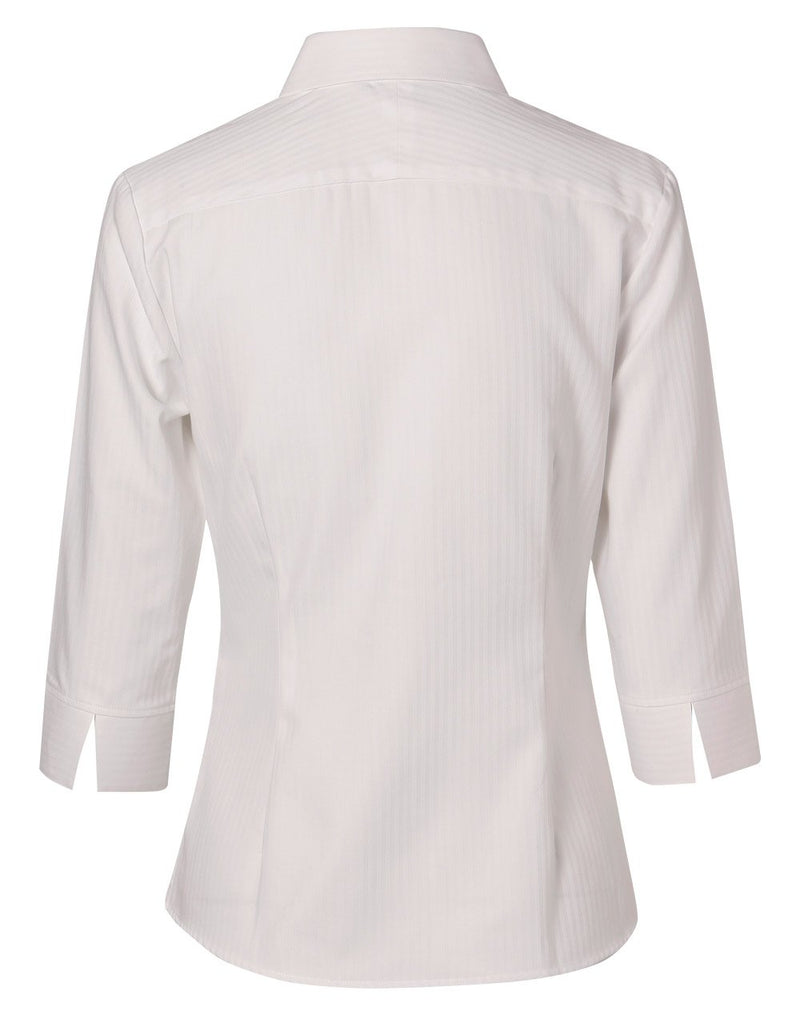 Winning Spirit -Women's Mini Herringbone 3/4 Sleeve Shirt-M8113