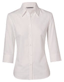 Winning Spirit -Women's Mini Herringbone 3/4 Sleeve Shirt-M8113