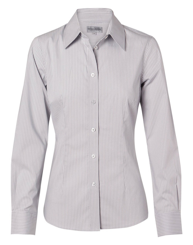 Winning Spirit-Women's Ticking Stripe Long Sleeve Shirt-M8200L