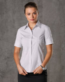 Winning Spirit -Women's Ticking Stripe Short Sleeve Shirt- M8200S