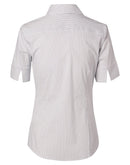 Winning Spirit -Women's Ticking Stripe Short Sleeve Shirt- M8200S