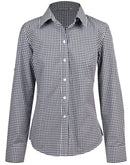 Winning Spirit-Ladies’ Gingham Check Long Sleeve Shirt-M8300L