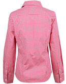 Winning Spirit-Ladies’ Gingham Check Long Sleeve Shirt-M8300L