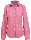 Winning Spirit-Ladies’ Gingham Check Long Sleeve Shirt-M8300L
