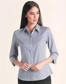 Winning Spirit-Ladies’ Multi-Tone Check 3/4 Sleeve Shirt-M8320Q