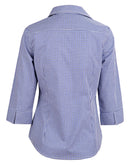 Winning Spirit-Ladies’ Multi-Tone Check 3/4 Sleeve Shirt-M8320Q