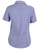 Winning Spirit- Ladies’ Multi_Tone Check Short Sleeve Shirt-M8320S