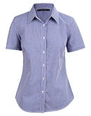 Winning Spirit- Ladies’ Multi_Tone Check Short Sleeve Shirt-M8320S