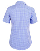 Winning Spirit- Ladies’ Multi_Tone Check Short Sleeve Shirt-M8320S
