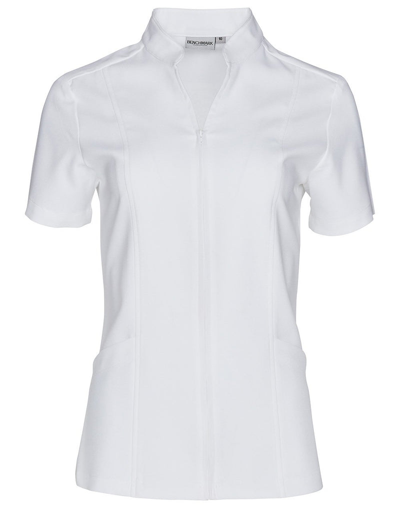 Winning Spirit- Women’s Full Zip Front Short Sleeve Tunic-M8636S