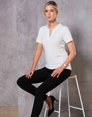 Winning Spirit-Ladies Short Sleeve Knit Top Sofia- (M8840)