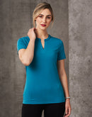 Winning Spirit-Ladies Short Sleeve Knit Top Sofia- (M8840)