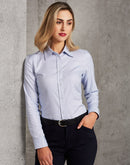 Winning Spirit -Laides Dot Contrast Long Sleeve Shirt-M8922