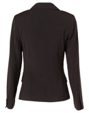 Winning Spirit - Women's Poly/Viscose Stretch Stripe One Button Cropped Jacket - M9208