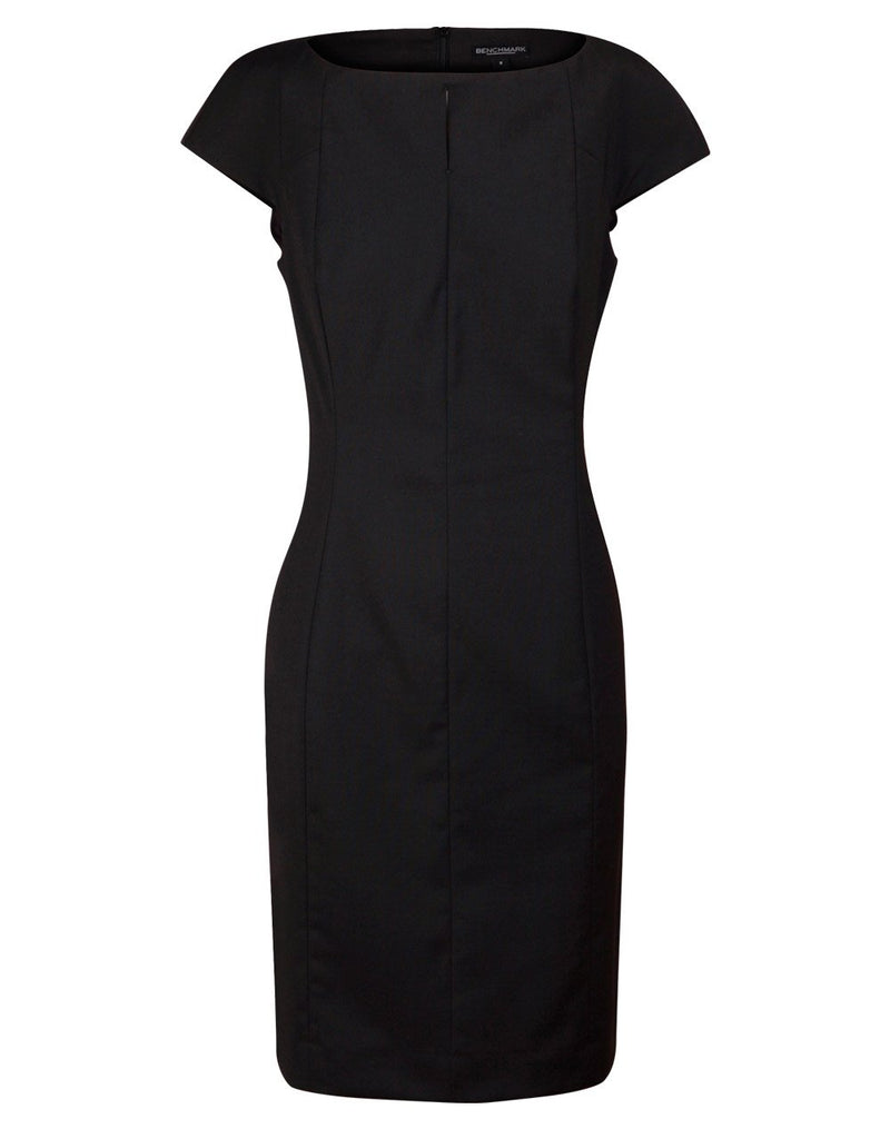 Winning Spirit-Ladies’ Wool Blend Stretch Cap Sleeve Dress-M9281