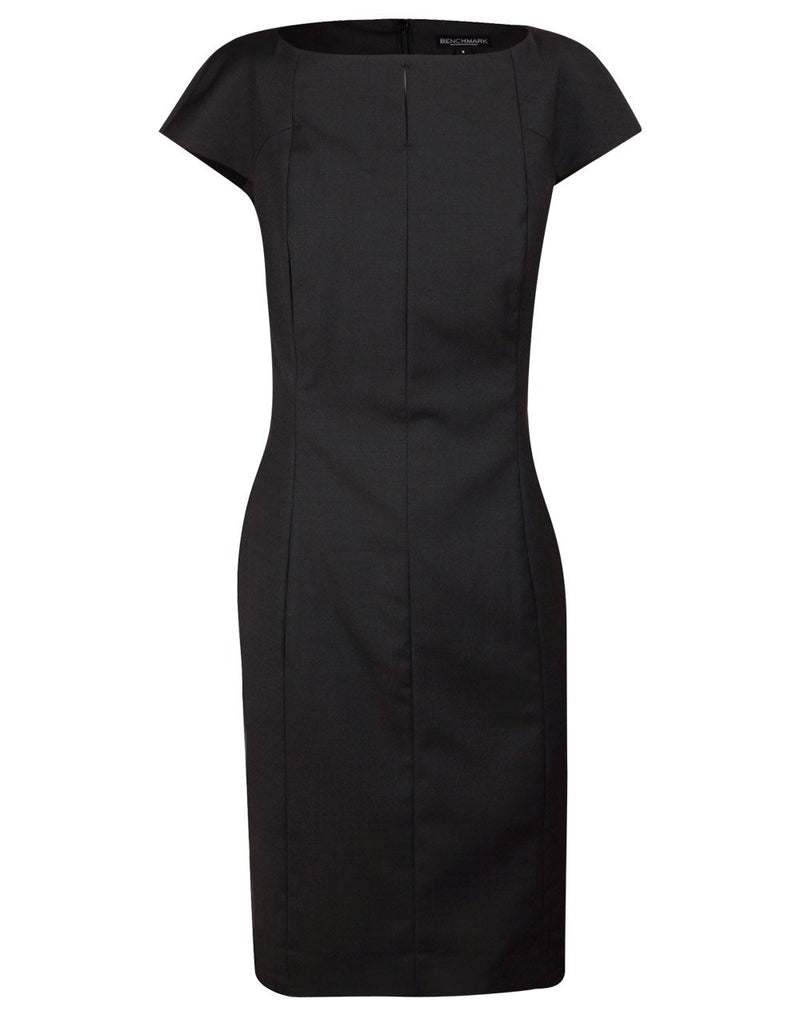 Winning Spirit-Ladies’ Wool Blend Stretch Cap Sleeve Dress-M9281