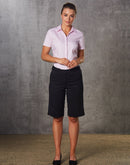 Winning Spirit -Women's Poly/Viscose Stretch Knee Length Flexi Waist Shorts-M9441