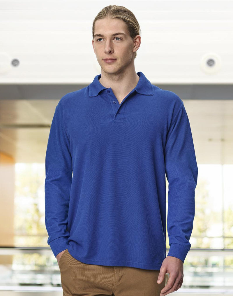 Winning Spirit-PS12  Unisex Traditional Poly/Cotton Pique Long Sleeve Polo
