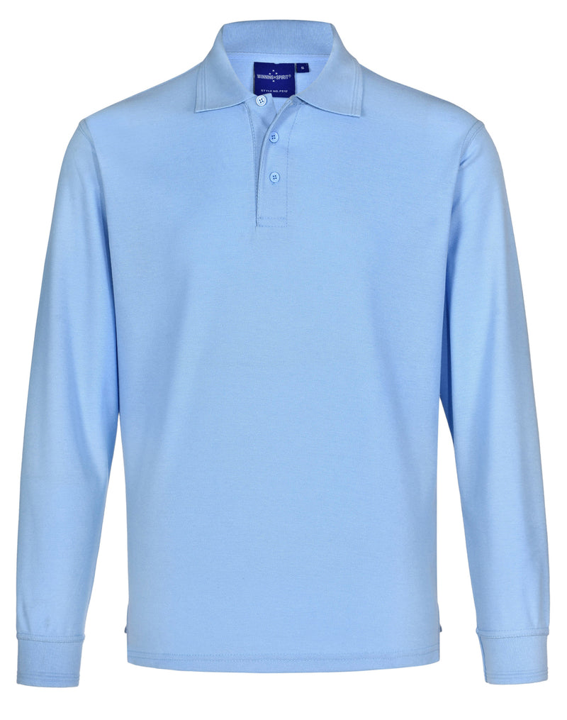 Winning Spirit-PS12  Unisex Traditional Poly/Cotton Pique Long Sleeve Polo