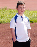 Winning Spirit- Mascot Kids Cooldry Short Sleeve Contrast Polo (PS49K)