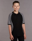 Winning Spirit- Kid's TrueDry® Tri-colour Short Sleeve Pique Polo (PS77K)