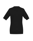 Biz Care Womens Zip Front Short Sleeve Cardigan CK962LC