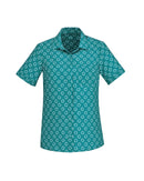 Biz Care Womens Easy Stretch Daisy Print Short Sleeve Shirt Cs948Ls - Star Uniforms Australia