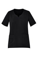 Biz Care Womens Tailored Fit Round Neck Scrub Top CST942LS - Star Uniforms Australia