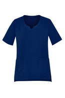 Biz Care Womens Tailored Fit Round Neck Scrub Top CST942LS - Star Uniforms Australia