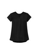 Biz Corporate Womens Kayla V-Neck Pleat Blouse RB967LS - Star Uniforms Australia