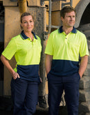 Winning Spirit -Hi Visibility Short Sleeve Cooldry Micro-Mesh Safety Polo-SW01CD
