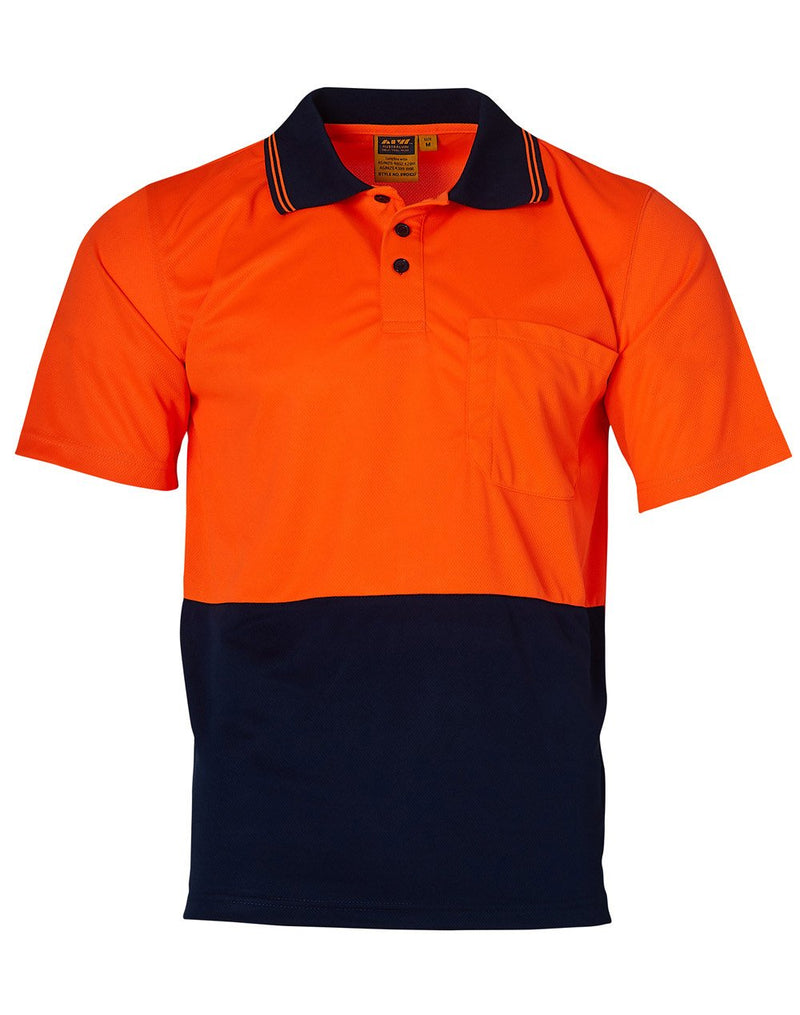 Winning Spirit -Hi Visibility Short Sleeve Cooldry Micro-Mesh Safety Polo-SW01CD