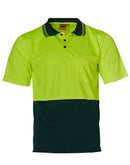 Winning Spirit -Hi Visibility Short Sleeve Cooldry Micro-Mesh Safety Polo-SW01CD