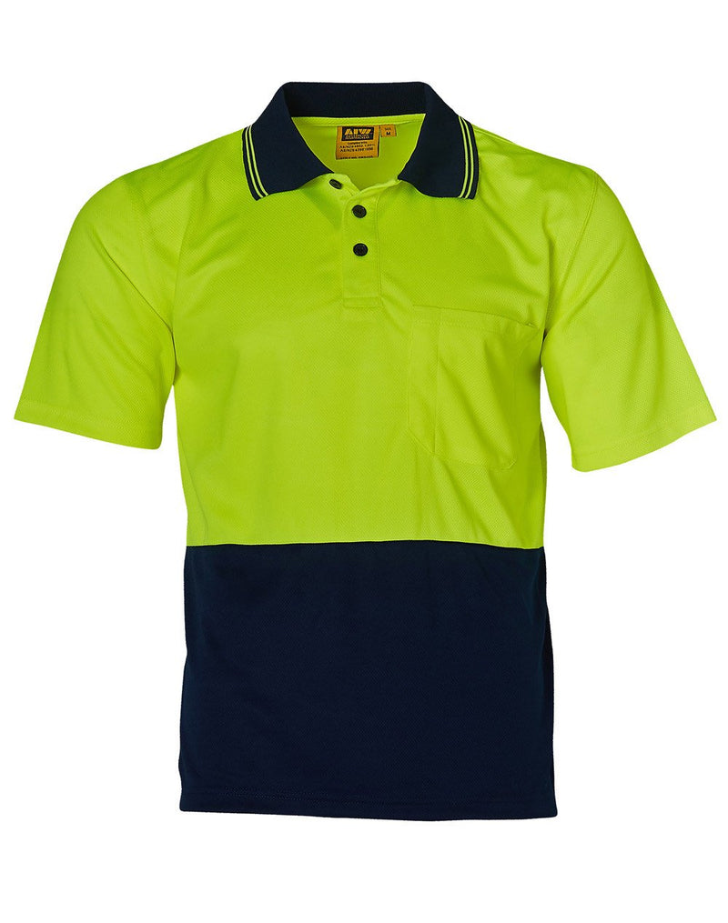 Winning Spirit -Hi Visibility Short Sleeve Cooldry Micro-Mesh Safety Polo-SW01CD