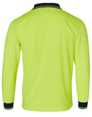 Winning Spirit-Hi Visibility Long Sleeve CoolDry Micro-mesh Safety Polo-SW05CD