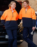Winning Spirit-Hi-Vis Polar Fleece Half Zip Pullover-SW07