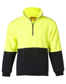 Winning Spirit-Hi-Vis Polar Fleece Half Zip Pullover-SW07