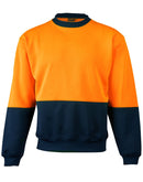 Winning Spirit-Hi-Vis 2 Tone Crew Neck Safety Windcheater-SW09