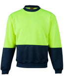 Winning Spirit-Hi-Vis 2 Tone Crew Neck Safety Windcheater-SW09