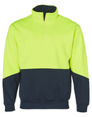 Winning Spirit-Men's Hi-Vis Long Fleece Sweat with Collar-SW13A
